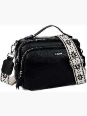 Multi Pockets Crossbody Bag Faux Leather Top Handle Satchel Medium A5 Notebook